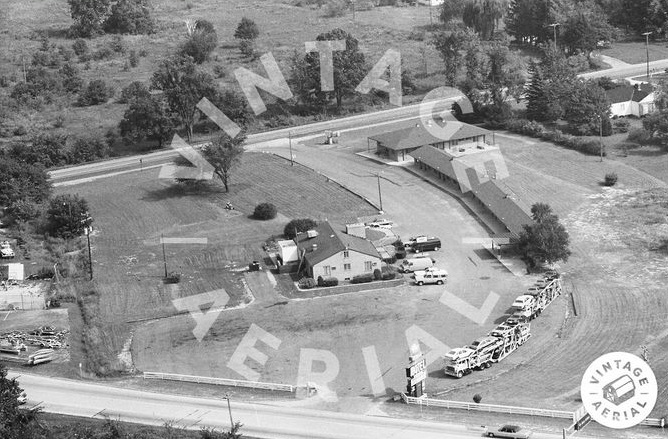 Mayflower Motel and Restaurant (Pilgrims Inn) - 1980S Aerial (newer photo)